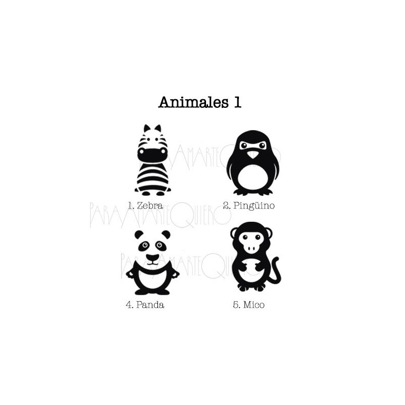 Sellos Con Tinta Diseño De Animales Emojis Para Niños