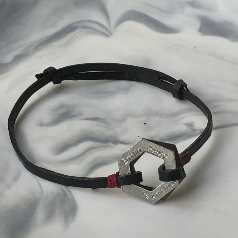 Pulsera De Cuero Con Broche Magnético Para Hombre O Mujer