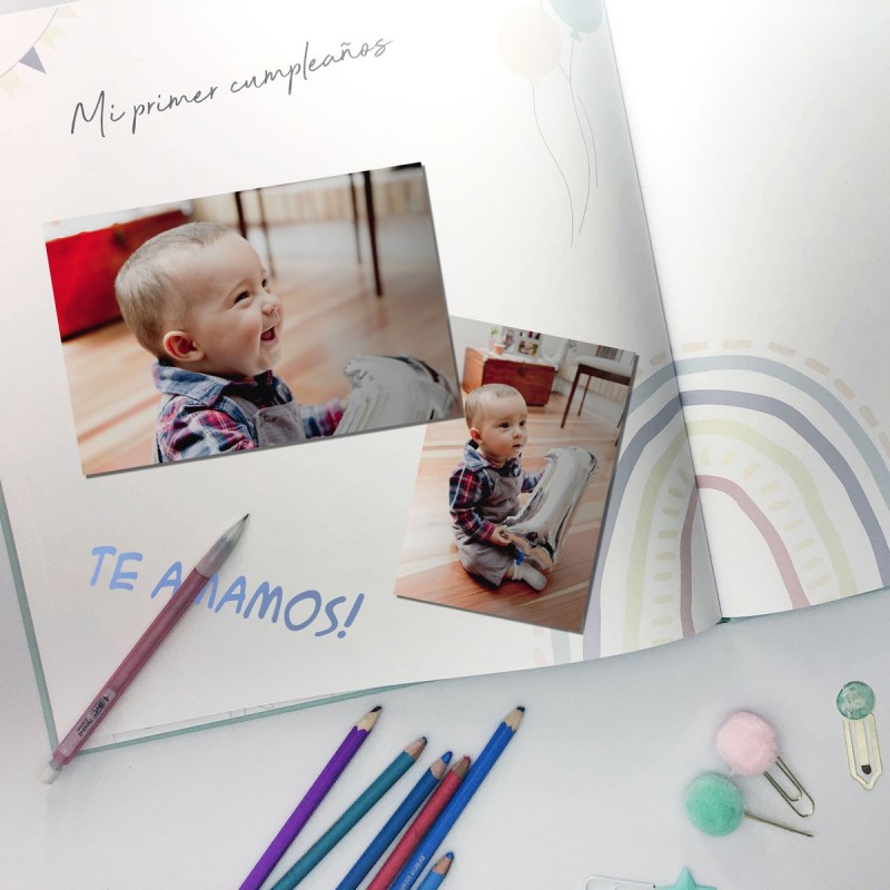 Libro del primer año del bebé álbum fotos recién nacido regalo