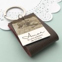 Llavero Cuero y Acero - Personalizable