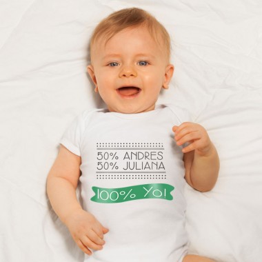 Camiseta para Bebé personalizada con Nombres de los Papás